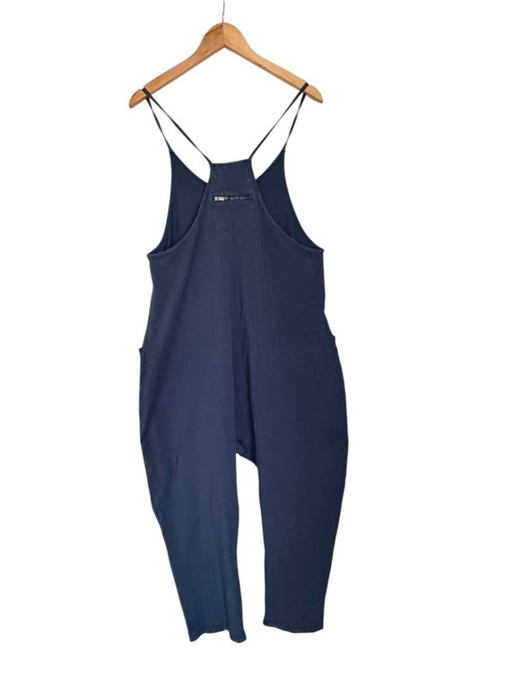 FP Movement Hot Shot Onesie Navy Blue Spaghetti Strap Harem Jumpsuit Large NWT ✨ - Picture 3 of 8